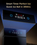 Crystal Clear Ice Ball Maker With CrystalFlux Technology For Countertop Use, 2.1 Inch Ice Spheres Display with Timer