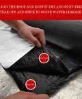 Applying Heavy Duty Aluminum Foil Bitumen Roof Repair Tape With Strong Self Adhesive Backing for leak patching on a surface.