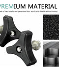 Two Pack Lawn Mower Handle Knobs and Nuts Bolt Kit, showing black triangular handle fastening screws for push mower.