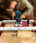 DIY Woodworking Board Flattening Jig For Router Sled, 24 Inch Panel Milling Machine with adjustable router on wooden slab