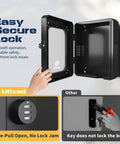 Tough As Nails Outdoor EV Charger Enclosure Wall Box With Combo Lock For Tesla And Chargepoint, featuring easy secure lock mechanism.
