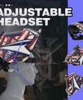 Adjustable headset view of True Color Auto Darkening Welding Helmet With Solar Powered Wide Shade Four To Thirteen For TIG MIG MMA, Large 3.64 By 1.67 Inch View, 2 Sensors Pro Grade Lithium Battery, Cheater Lens Ready, Clear Vision Hood