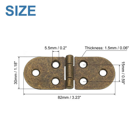 No Sweat Rock Solid Folding Table Hinges 270 Degree Rotation Set Of 4 Bronze Zinc Hardware Screws size 82x30mm for sewing tables.