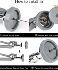 Installation steps for Grey Pre Rinse Spray Valve Repair Kit For Commercial Kitchen Sink Sprayers With Spray Face Bumper And Stainless Screw Replacement Parts Easy Install Durable 2 Inch End Size