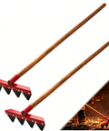 55 Inch Fire Rake With Locust Wood Handle, Heavy Duty Wildland Firefighting Tool, 12.2 Inch Wide Head And 3.15 Inch Thick Rake Head