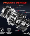 Detailed breakdown of Pro Grade AC Compressor With Clutch And Five Groove Pulley Fits Chevy Equinox 1.5L 2018 2019 2020 showing components.
