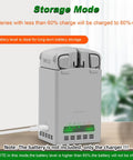 Dual Bay Drone Battery Charger Dock For Lito 1 And Lito X1 featuring smart chip, in storage mode, charging dock on wooden surface