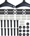 Heavy Duty Trailer Axle Equalizer And Shackle Kit For Double Eye Leaf Spring Suspension Tandem Axle Systems Supporting 3500 To 5200 Lbs Includes 14 Nylon Bushings 14 Bolts And 14 Nuts arranged on a flat surface