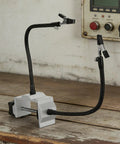 Helping Hands Soldering Table Clamp Dual Arm Third Hand Tool For PCB Holder with Nonskid Vise on wooden bench
