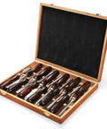 12 Piece Wood Chisel Set With Wooden Box Carving Tools For Woodworking CRV Steel Blades And Premium Wood Handles in open box