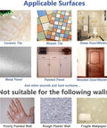Surface compatibility for Heavy Duty Adhesive Wall Hooks 44 Lb Max Waterproof Oilproof Seamless Hangers for Bathroom and Kitchen