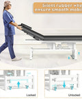 Kaiwrxin Fully Electric Massage Table With Lift Features 1500lbs Heavy Duty Capacity and Silent rubber wheels for mobility.