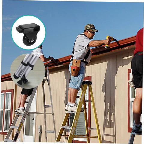 Make Moving Gear A Breeze With These Two Heavy Duty Retractable Ladder Wheels Featuring Swivel Caster Castors for ladder work.
