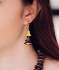 Bright Golden Mixed Flower Spacer Bead Caps Set Alloy Cone Bead Caps Jewelry Findings on earring for DIY craft decor
