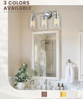 Vanity Lighting For Bathroom Dope Modern Over Mirror Wall Lamp With Clear Glass Shade Chrome Finish E26 Base setup