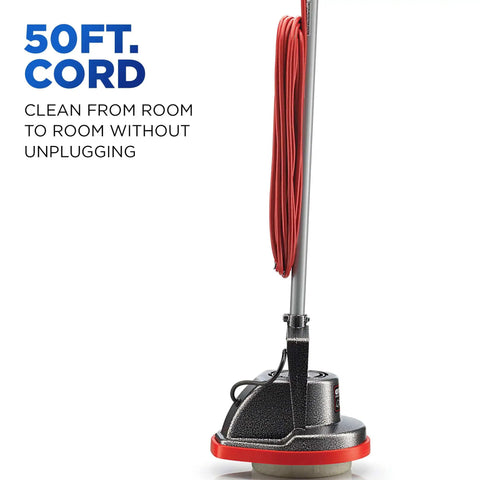 Multi Purpose Commercial Orbital Floor Cleaner For Hard Floors And Carpets, Random Orbital Drive, 50 Foot Cord, side view
