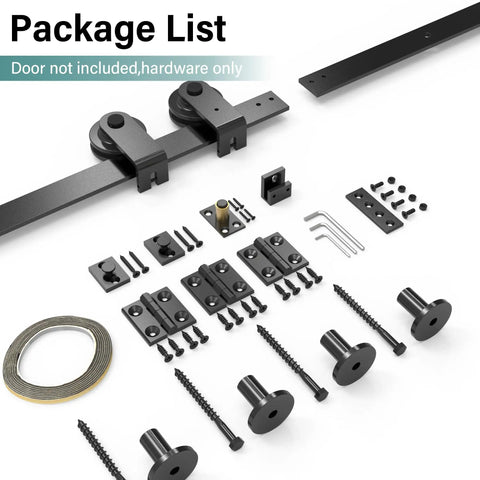 Heavy Duty Bifold Barn Door Hardware Kit With 54 Inch Track For Up To Two 24 Inch Panels, 46 Inch Opening, Top And Side Mount Sliding Track, Doors Not Included, Built To Last And Easy To Install