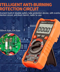 Digital Multimeter For DIYers And Pros True RMS 10A 1000V 6000 Counts Auto Ranging Volt Ohm Meter with NCV and LED display