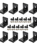 10 pcs heavy duty black corner brackets for durable metal supports and builds, part of Check Out These 10 pcs Of Heavy Duty Aluminum Extrusion Profiles And Corner Brackets That Are Super Durable And Perfect For Any Wild Project or Cool Build.