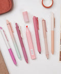 Gel Pen And Highlighter Journal Set Featuring A 7 Piece Assortment Of Pastel And Neutral Colors With 0.5mm Twin Ball Fine Point Gel Pens
