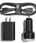 Beefy Portable Power Bundle Packing Car And Home Adapters For Wireless Tire Inflators includes car charger and wall adapter.