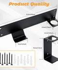 Floor Jack Stand Wall Mount Rack Organizer For Car Hydraulic Trolley Jacks And Stands with screws, black steel