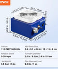 Awesome Mini Pottery Wheel Kit For Kids And Beginners with Two Turntables 3.9In, blue 30W motor, speed control knob visible