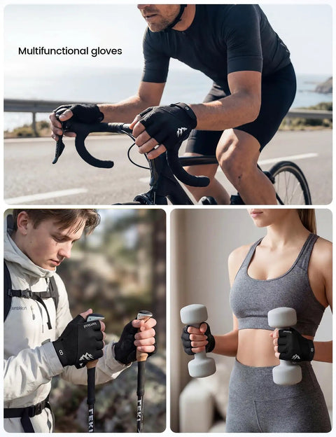 Dope Bike Gloves For Men And Women With Anti Slip Shock Absorbing Pad Breathable Lycra Mesh Back For Cycling Gym Motorcycle Hiking