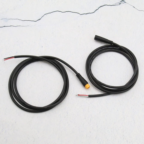 IP65 Waterproof 3 Pin Extension Cable For Ebike And Scooter Gear Sensor, 1m Length End To End With Molded Male And Female Connectors, 24AWG Wire, Easy Plug And Play Bike Wiring Harness