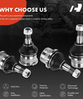 Front Upper And Lower Ball Joint Kit Forged Steel For Classic Volkswagen Beetle 1969 To 1977 And Karmann Ghia 1965 To 1974 Replacement To Tighten Loose Steering And Quiet Clunky Noises. four forged steel ball joints