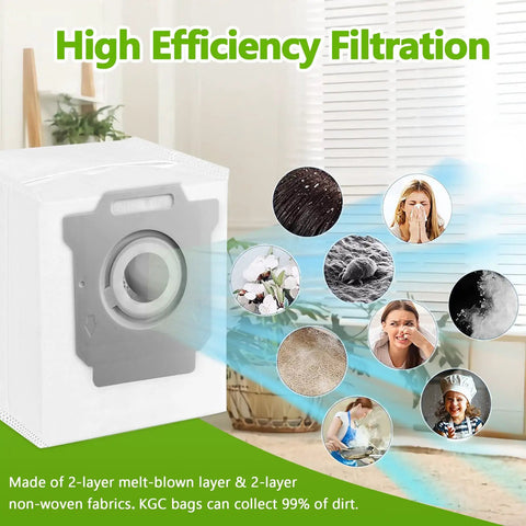 High efficiency 20 Pack Roomba Vacuum Bags For I Series S J Models Automatic Dirt Disposal Compatible Dope Must-Have Replacement Bags