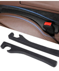 Universal Pu Leather Car Seat Gap Filler 2 Pack Console Crevice Blocker fits between seats to keep phones and keys safe.