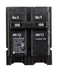 Heavy-Duty 2 Pole 100 Amp Circuit Breaker For 120/240V And 208Y/120V Systems Black Finish Plug-On 22 kAIC Main Breaker