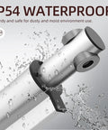 IP54 waterproof 12V Beefy Built Tough Heavy Duty Electric Linear Actuator With 6000N 1320 Lb Force 4 Inch Stroke shown with water drops