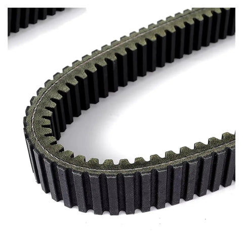 Close-up of heavy duty V drive belt for Ski Doo Formula 600 and Grand Touring 700 models from 1998, showcasing durable material design.