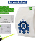 14 Pack 3D AirClean Vacuum Bags Replacement for Classic C1 Series with 4 Motor Protection and AirClean Filters