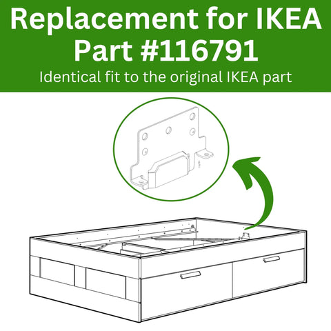 Heavy Duty Replacement Mounting Plates Hella Durable Steel For Bed Frame Hardware Compatible With Ikea Part 116791 on bed frame.