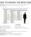 Illustration explaining curtain sizing for Burgundy Red Blackout Curtains 96 Inch Long 2 Panels Rod Pocket Window Drapes.
