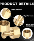 2 Pack Pressure Washer Adapter 1/4 Inch Male Quick Plug M22 Female Quick Connect Brass Swivel Fittings for Power Washers Hose, Go To Heavy Duty Brass Connector, Corrosion Resistant brass adapter with threaded end