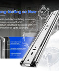 No Hassle Heavy Duty Drawer Slides Full Extension Side Mount One Fifty Pound Capacity Metal Dresser Rails Cabinet Glides Pair Without Lock Twenty Four Inch Heavy Lifters Smooth Glide with corrosion-resistant finish.