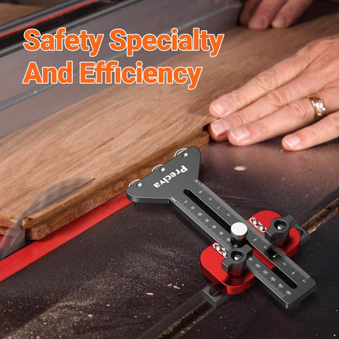 Thin Rip Table Saw Jig With Three Pulleys For Narrow Strip And Repetitive Cuts, Precision Table Saw Guide Fits U Slot And T Slot