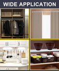 Adjustable Window Security Bar For Windows And Sliding Doors With Anti Slip Rubber Tips Rust Proof Finish And Easy Tension Rods From 15.7 To 27.5 Inches Kid Safe Home Security Lock No Brainer Setup shown in various home applications.