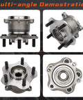 Two Pack Rear Wheel Hub Bearing Assembly For AWD Nissan Juke 2011 2014 And Rogue 2008 2013 Left And Right Sides Non ABS