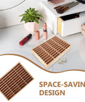 Kick Clutter To The Curb With This Premium Wooden Jewelry Tray Featuring Forty Velvet Lined Compartments for organizing accessories.