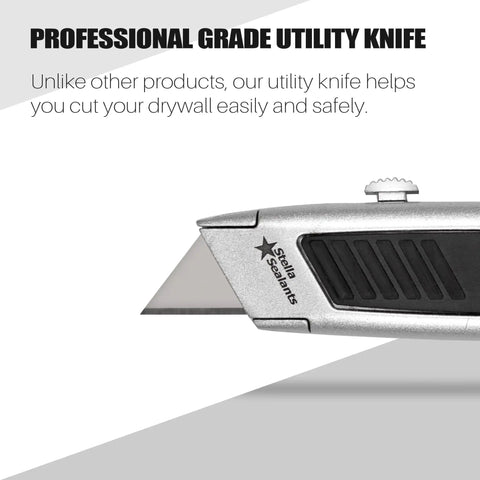 Professional utility knife from Pro Grade Drywall Repair Kit For Home And Office Fix Holes Fast With 12x12 Inch Panels