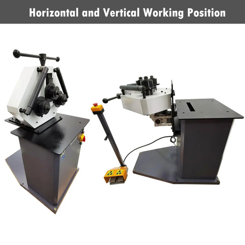 Heavy Duty Electric Pipe Bender Machine Delivering Knockout Tube Curves And Easy Roller Adjustments Built Like A Tank For Pro Contractors in horizontal and vertical positions.
