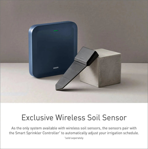 Smart Wireless Soil Sensor For Lawn And Garden Automatic Moisture Meter With 1 3 And 5 Inch Depth Monitoring device on display.