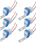 Six Pack 12V Photocell Switch No Brainer Auto On Off Light Sensor Rainproof Photoswitch 10A for Outdoor Lighting, set of six