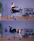 Person using 2 In 1 Adjustable Leg Extension And Curl Machine For Home Gym, Smooth Transitions, Easy Setup in room