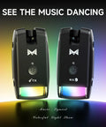 RGB Lighting Wireless Guitar System With 230 Ft Range For Guitars And Basses, transmitter and receiver with colorful lighting